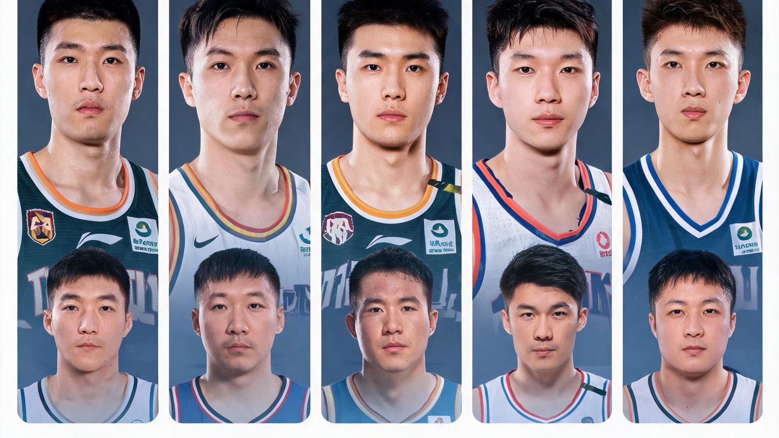 五位MVP候选人的半身照及数据统计表